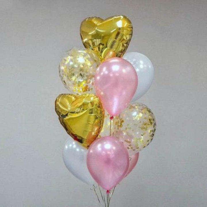 Облако шаров "Рози голд" в Оренбурге