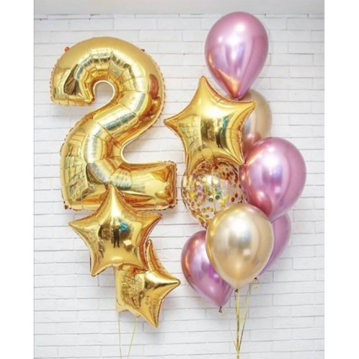 Цифра с фонтанами шаров  в Оренбурге