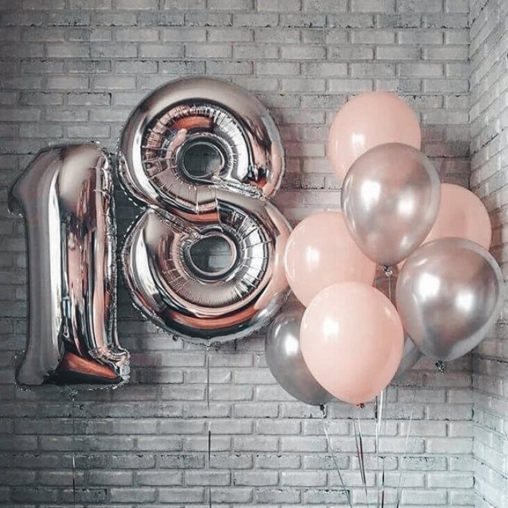 Фольгированный шар Серебряная Цифра в Оренбурге