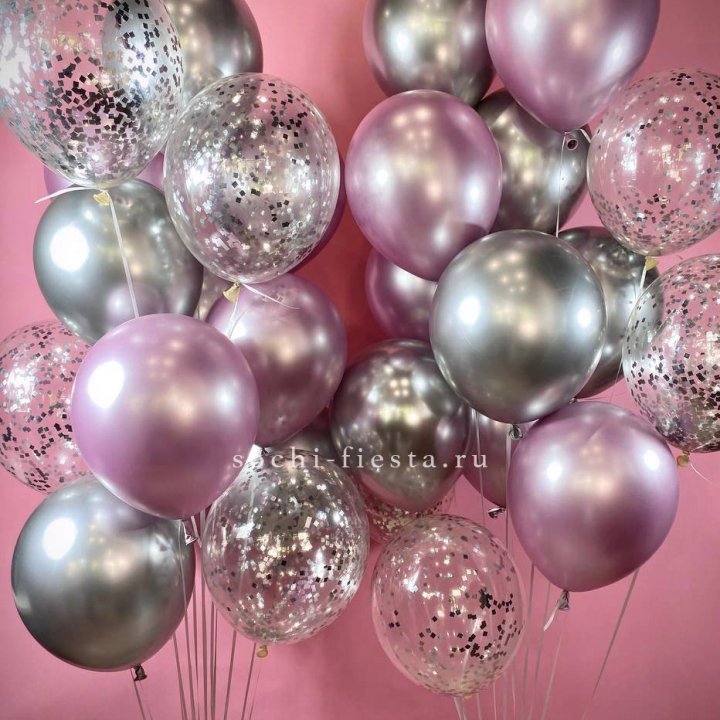 Фонтан шаров "Сильвер пинк" в Оренбурге