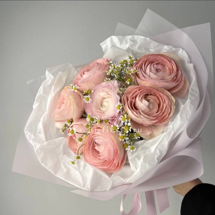 Ранункулюсы с ромашками в Оренбурге