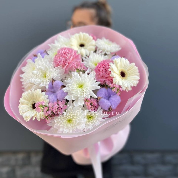 Букет цветов "Пинк спринг" в Оренбурге