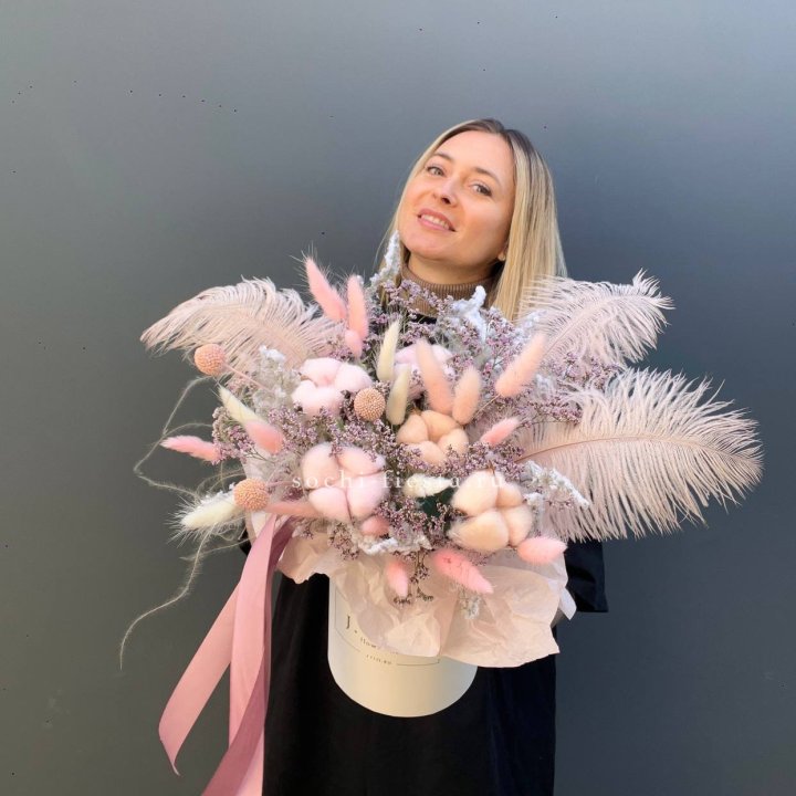 Авторский бокс с сухоцветами в Оренбурге