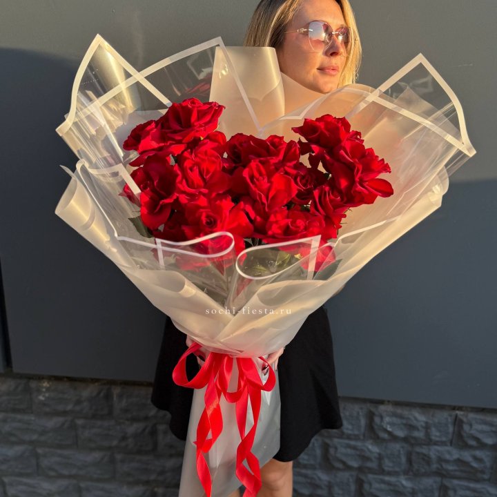  Букет  высоких роз 15 шт в Оренбурге