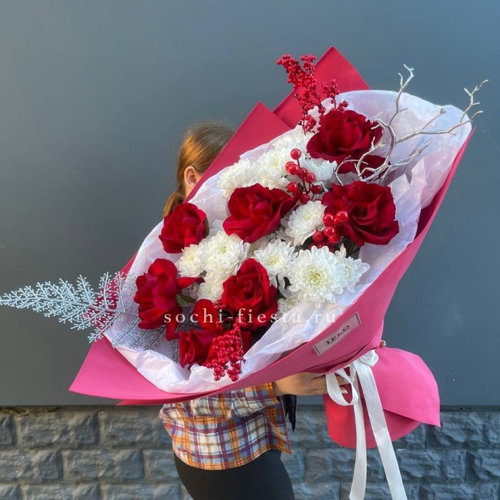 Букет "Яркая зима" в Оренбурге