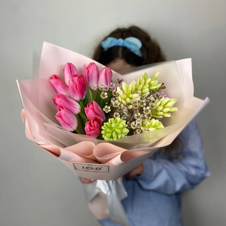  Дуо тюльпаны и гиацинты в Оренбурге