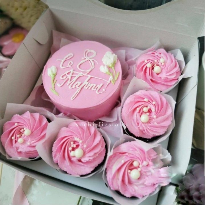 Капкейки и бенто-торт "8 марта!" в Оренбурге