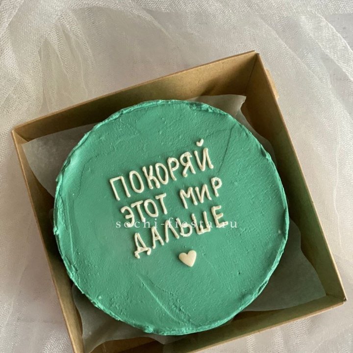 Бенто-торт "Покоряй этот мир" в Оренбурге