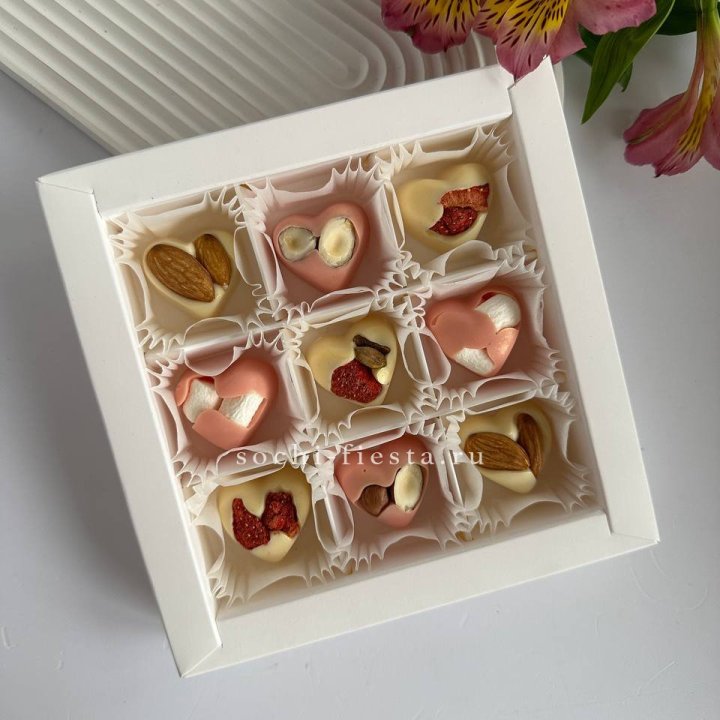 Набор конфет из бельгийского шоколада Сердца в Оренбурге