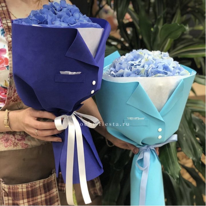 Букет с гортензией с пиджаком в Оренбурге