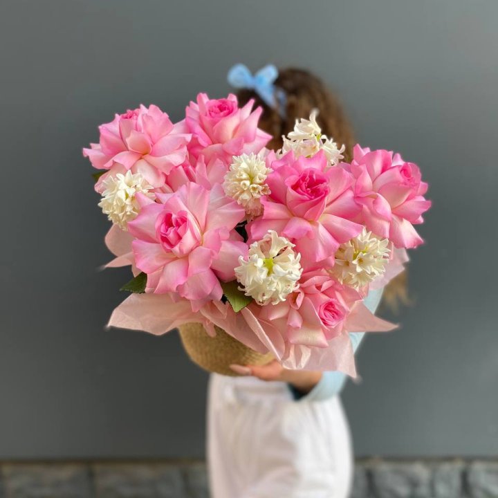 Дуо розы и гиацинты в Оренбурге