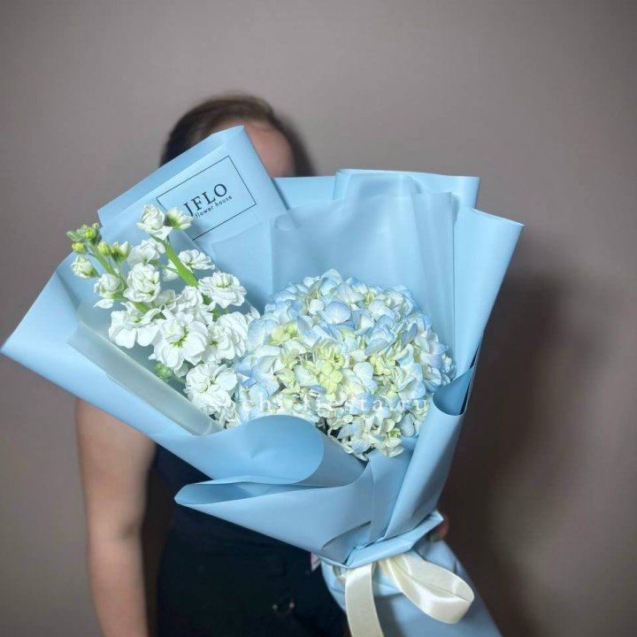 Гортензия голубая с маттиолой в Оренбурге