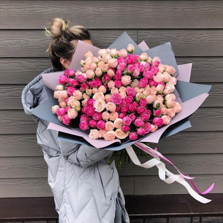 55 роз микс кустовых в Оренбурге