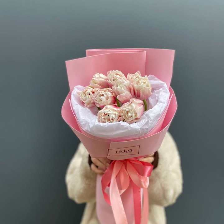 9 нежных тюльпанов в Оренбурге