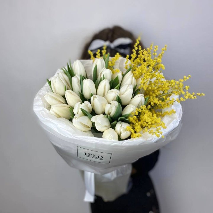 Дуо тюльпан и мимоза в Оренбурге