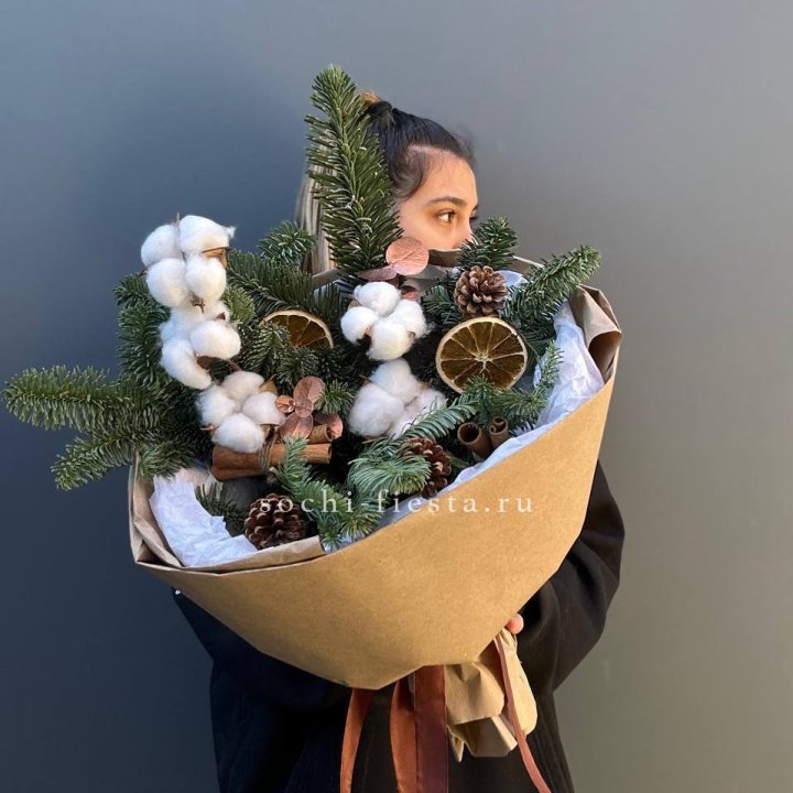 Зимний букет с нобилисом в Оренбурге