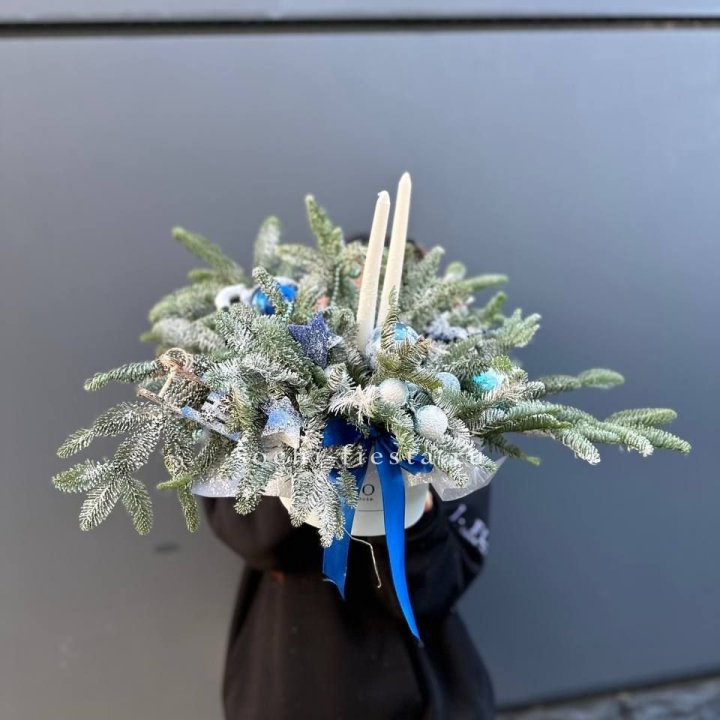 Новогодняя композиция в коробке  в Оренбурге