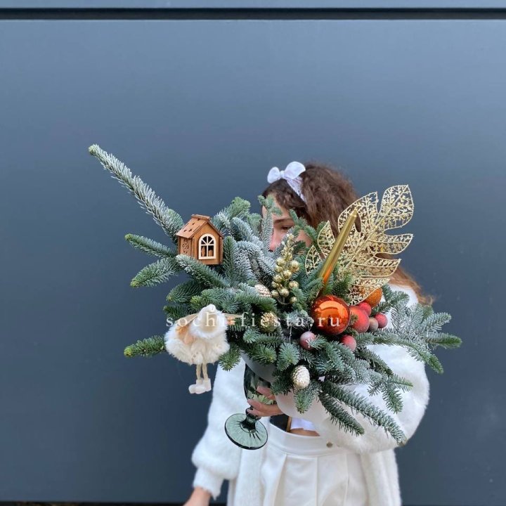 Композиция в бокале огненная  в Оренбурге