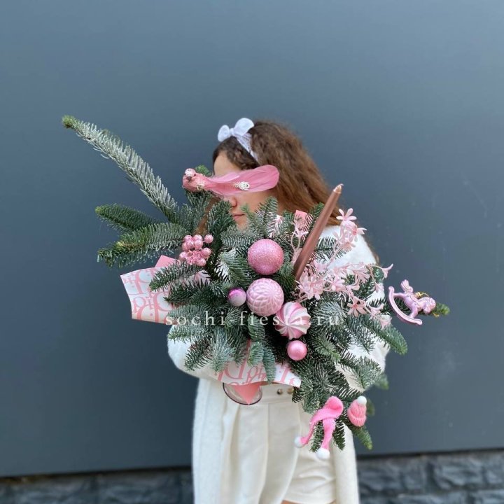 Композиция бокал розовый в Оренбурге