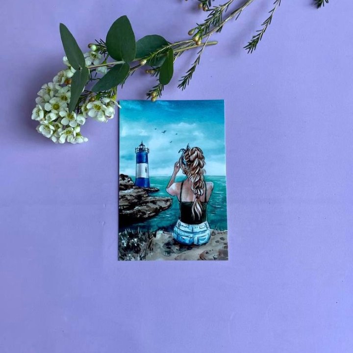 Открытка к букету "Океан" в Оренбурге