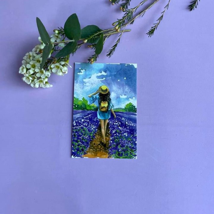 Открытка к букету "Цветочная дорога" в Оренбурге