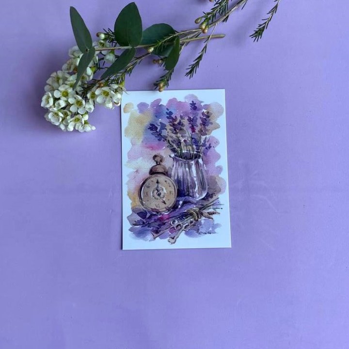 Открытка к букету "Часы" в Оренбурге