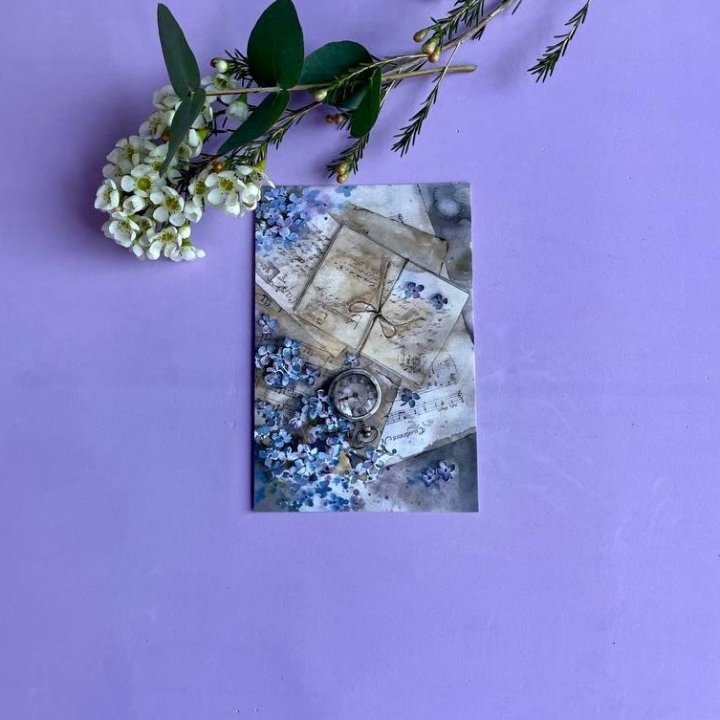 Открытка к букету "Время" в Оренбурге