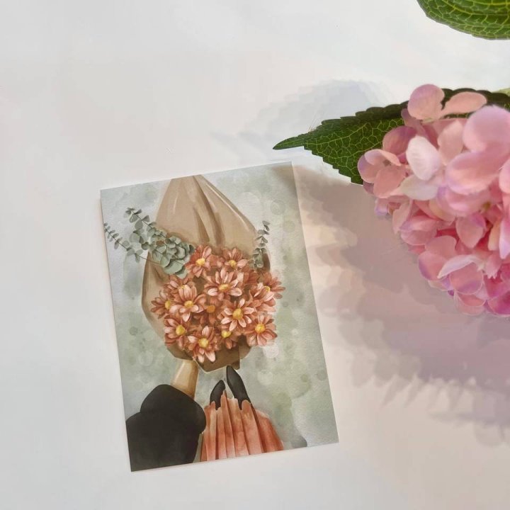 Открытка к букету "Букет" в Оренбурге