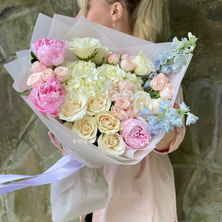 Букет с пионами "Богема" в Оренбурге