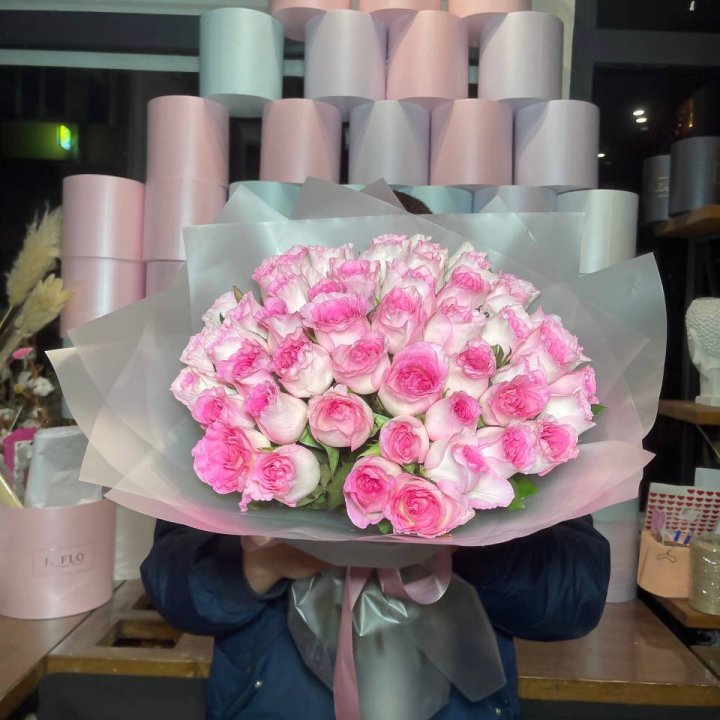  51 розовых роз в Оренбурге