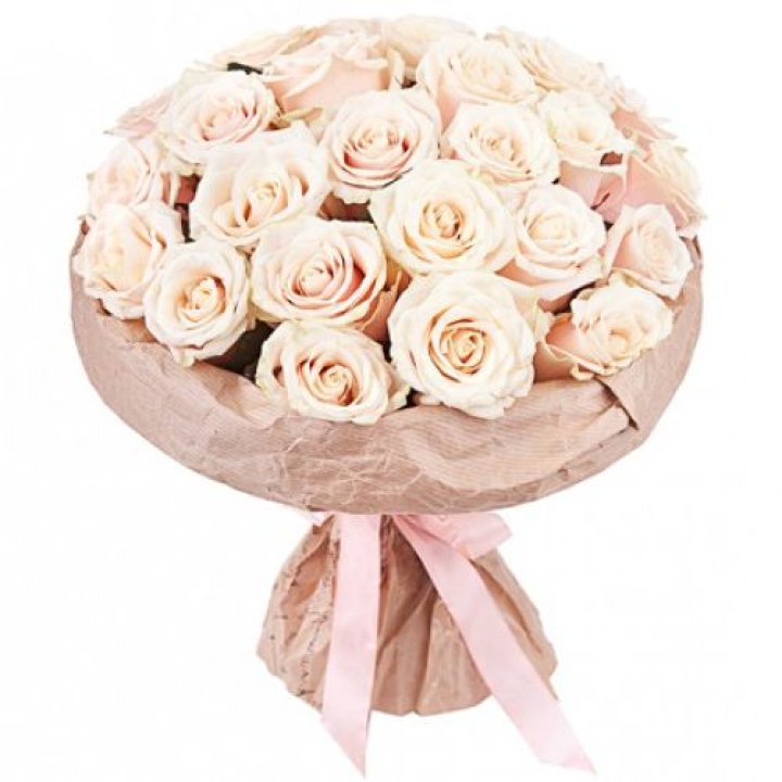 25 кремовых роз "Craft" в Оренбурге