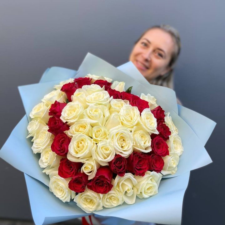 51 роза "Сердце" в Оренбурге