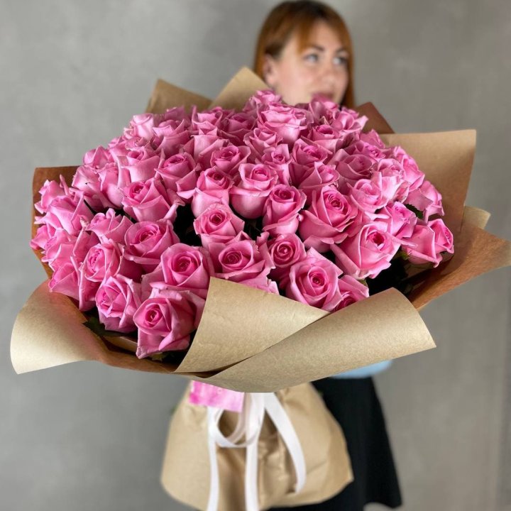 101 розовая роза в Оренбурге
