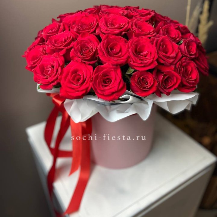 Красные розы 51шт  в коробке в Оренбурге