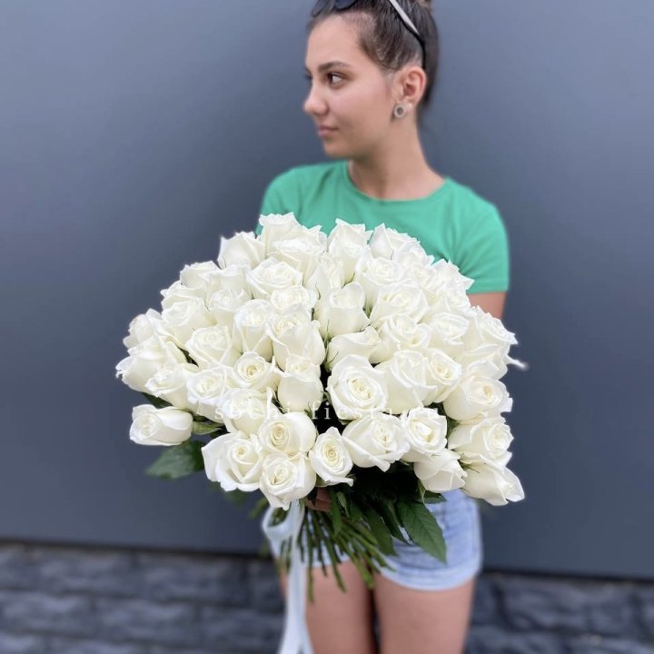 51 белая роза в Оренбурге