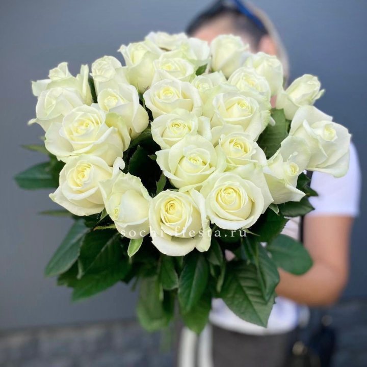 Голландские розы белые 25 в Оренбурге