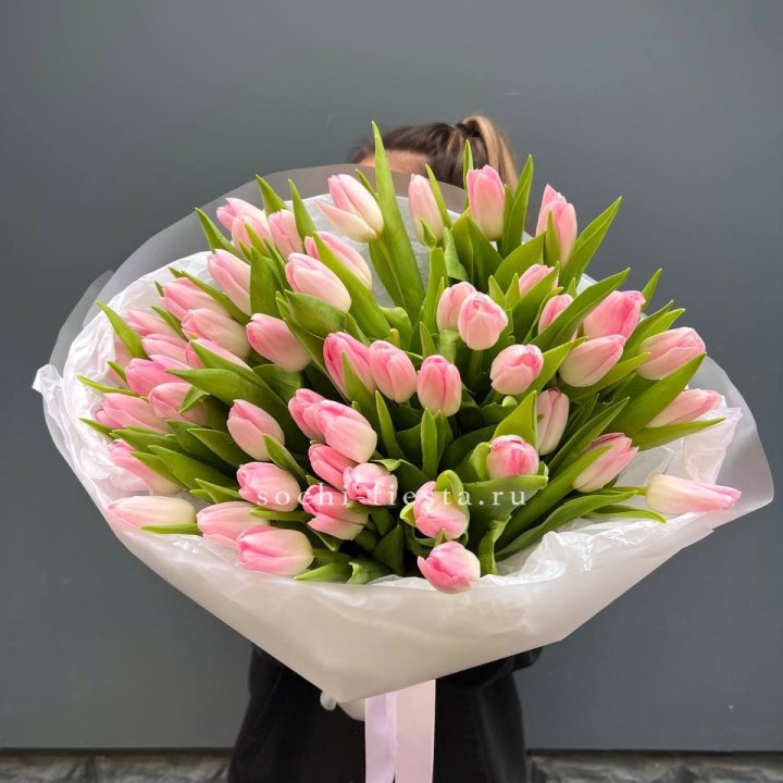 Букет тюльпанов нежно-розовых в Оренбурге