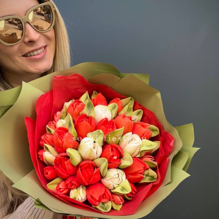 Зефирный букет из тюльпанов в Оренбурге